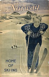 Norway  Home of Ski-ing 1948 original vintage poster