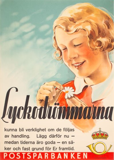 Postersparbanken Lyckodrömmar original poster 