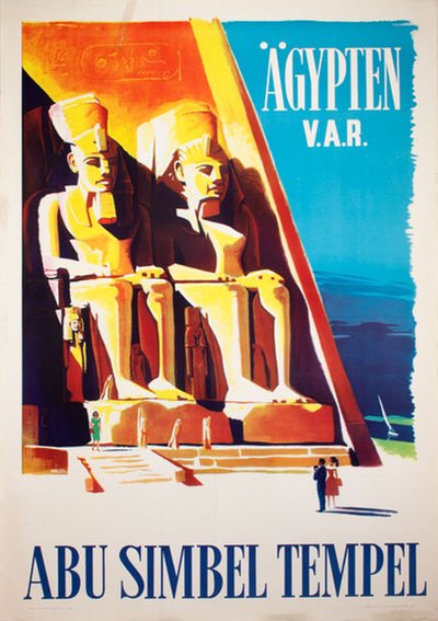 Ägypten (VAR) Abu Simbel Tempel original poster designed by Mansour