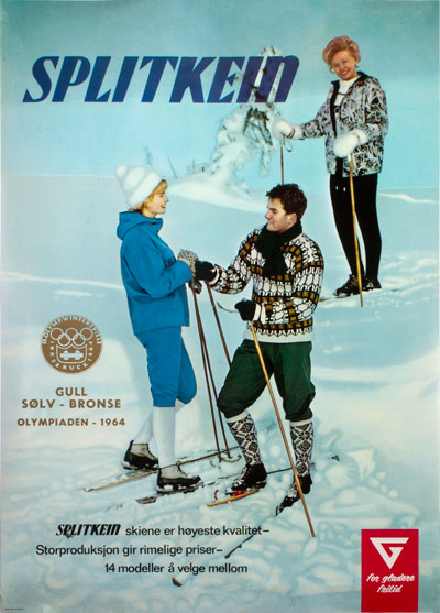 Splitkein Ski Gresvig (1960s) - Original Vintage Poster | PosterTeam