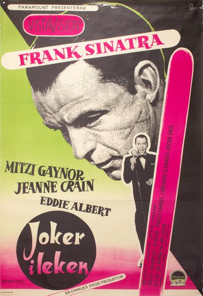 Frank Sinatra Joker i leken (The Joker Is Wild) original poster designed by Åberg, Gösta (1905-1981)