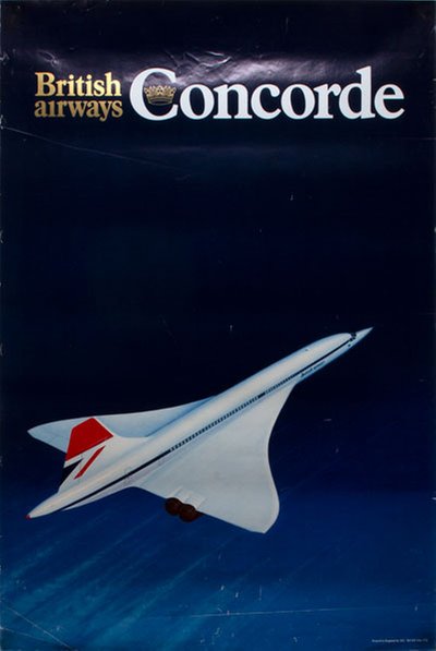 Original vintage poster: British Airways Concorde for sale