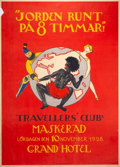 Travellers Club 1928 Maskerad original poster 