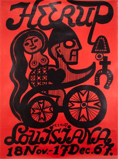 Henry Heerup Louisiana 1967 original poster designed by Henry Heerup (1907-1993)