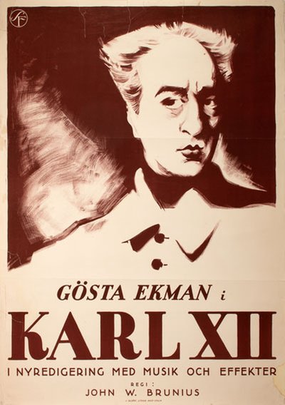 Karl XII - Gösta Ekman 1925 original poster 