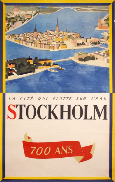 Stockholm 700 ans original poster designed by Nyman, Olle (1909-1999)