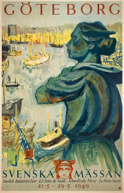 Svenska Mässan 1949 Göteborg original poster designed by Zetterquist, Olle (1927-) 