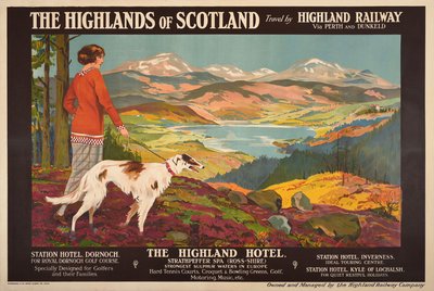 The Highlands of Scotland Highland Railway original poster 