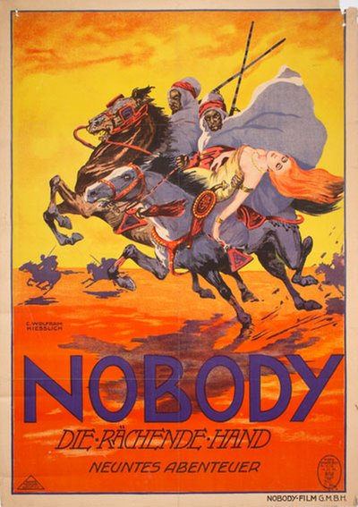 Nobody - Die rächende Hand original poster designed by Kiesslich, Curt Wolfram 