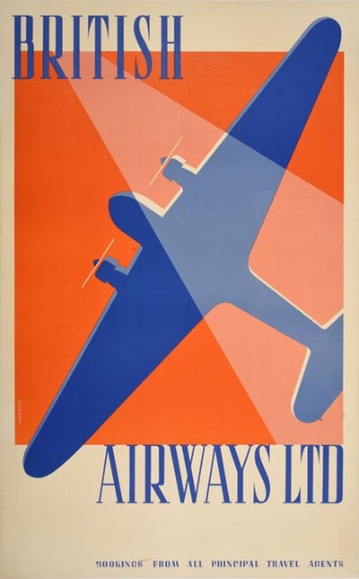British Airways Ltd original poster designed by Lee-Elliott, Theyre (1903-1988) 