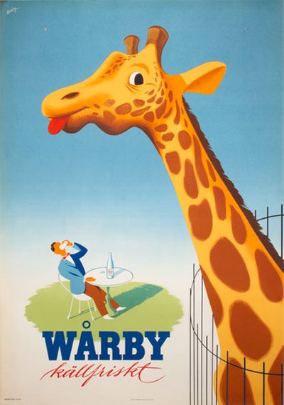 Wårby källfriskt original poster designed by Orrby, Sven Gunnar (1912-2003)
