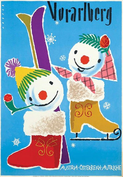 Vorarlberg Austria Österreich Autriche original poster designed by Hofer, Josef (1927-2016)