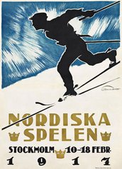 Nordiska Spelen 1917 original vintage poster