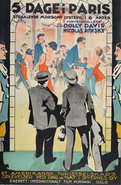 5 Dage i Paris 1926 (Paris in Five Days) original poster 