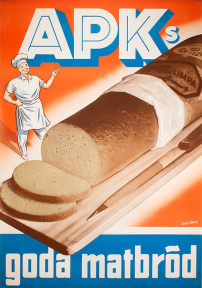 APKs Goda Matbröd APK-limpa original poster designed by Ottoson, Gösta (1902-1980)