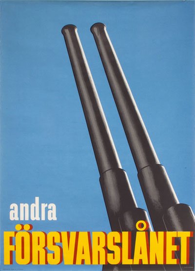 Andra Försvarslånet 1941 original poster designed by Axelsson, I