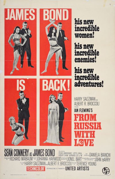 From Russia With Love James Bond 007 original poster 
