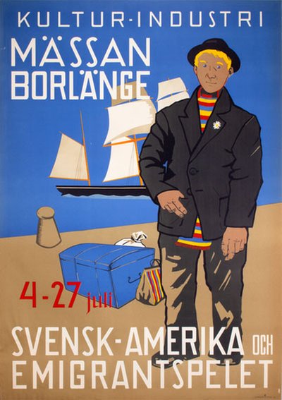 Kultur - Industrimässan Borlänge 1952 original poster designed by Dahl, Jan Eric (Janne) (1924-2006)