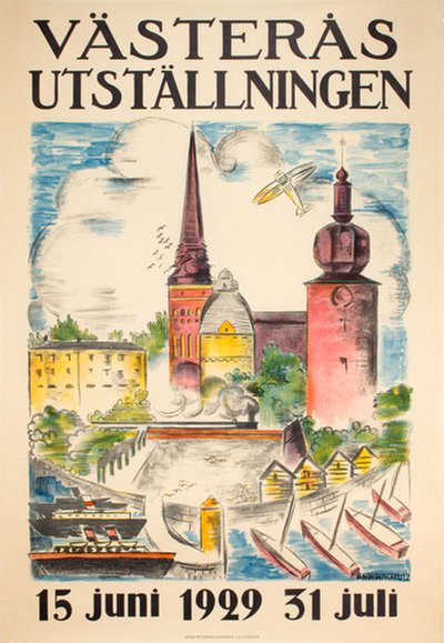 Västeråsutställningen 1929 original poster designed by Nordencreutz, Brita (1899-1982)