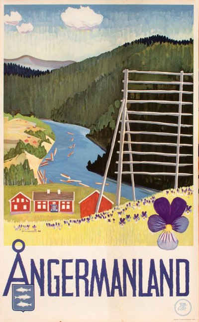 Ångermanland original poster designed by Linnarsson, Bengt (1912-1992)