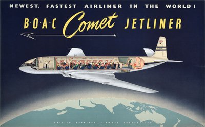 BOAC Comet Jetliner Cutaway Poster original poster 