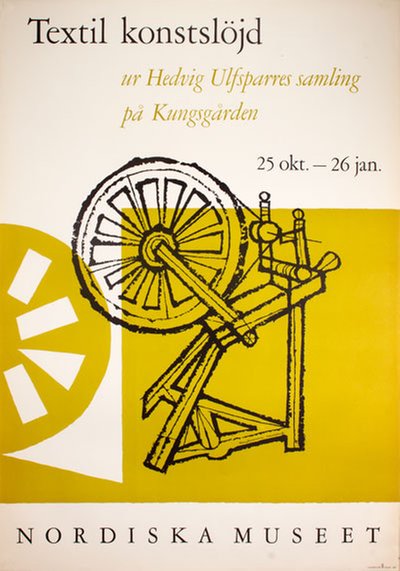 Norsidka Museet Textil konstslöjd original poster 