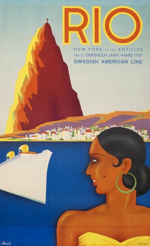 Rio – Swedish American Line, by Ake Rittmark (1937)