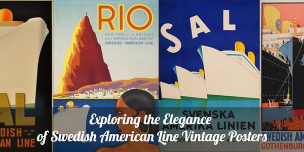 Exploring the Elegance of Swedish American Line Vintage Posters