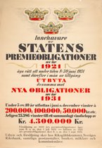 Statens Premieobligationer 1931 utbyta 1921 