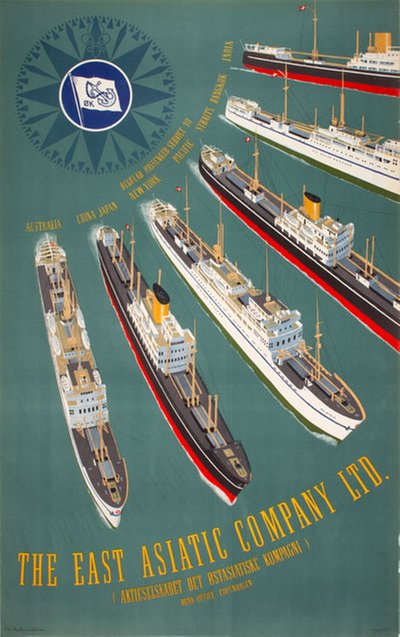 The East Asiatic Company original poster designed by Heilmann-Clausen, Sten (1907-1988)