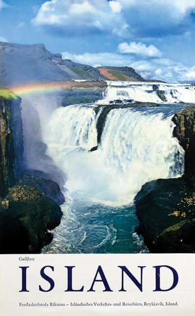 Island Gullfoss original poster 