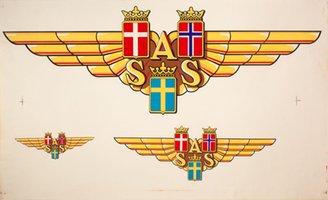 SAS Scandinavian Airlines System Logo Wing