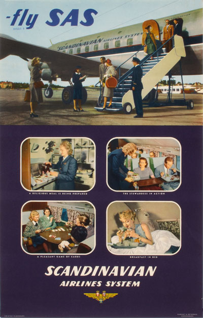 1954年 Scandinavian Airlinesヴィンテージパンフレット 1954年 Scandinavian Airlinesヴィンテージパンフレット 1954年