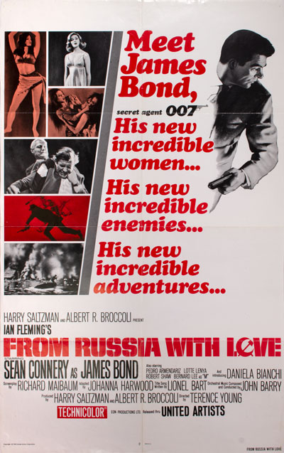 From Russia With Love James Bond - 007 (1964) - Original Vintage