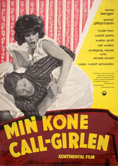 Min Kone Carl-Girlen (Immer Ärger mit dem Bett 1961) original poster 