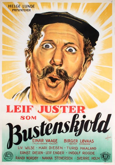 Bustenskjold original poster designed by Røhder, Niels (Pedersen) (1895-1969)