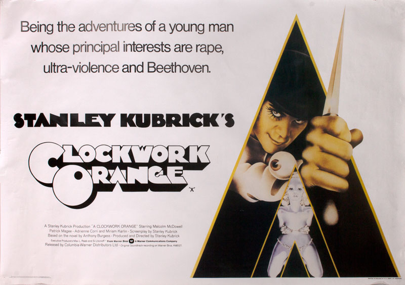 Clockwork Orange Horizontal original poster designed by Philip Castle