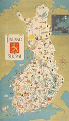 Soumi Finland 1949 map