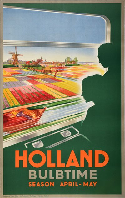 Holland Bulbtime Season April - May original poster designed by Gaillard, Emmanuel Louis Joseph (1902-1999)