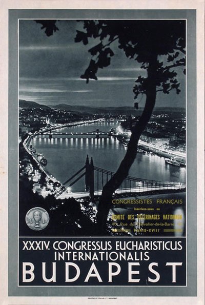 Budapest Hungary 1938 original poster 