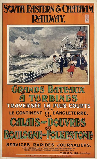 South Eastern and Chatham Railway original poster 