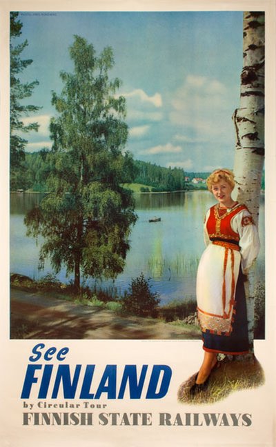 See Finland by Circular Tours original poster designed by Photo: Fred Runeberg