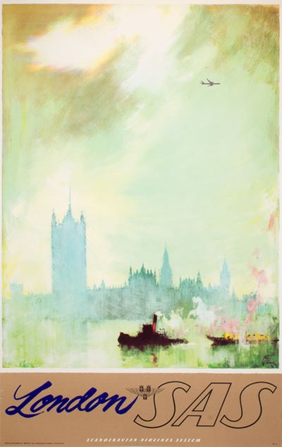 SAS London original poster designed by Nielsen, Otto (1916-2000)