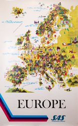 SAS Europe Map 1970s