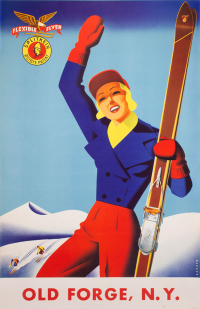 Original authentic vintage poster - Title: 'Flexible Flyer Old