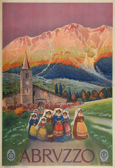 Abruzzo Italy (1930s) - Original Vintage Poster | PosterTeam