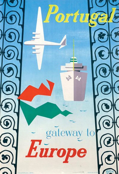 Portugal gateway to Europe original poster designed by Rodrigues, Manuel (1940-)