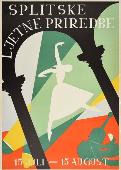 The Split Summer Festival - Splitske ljetne priredbe original poster 
