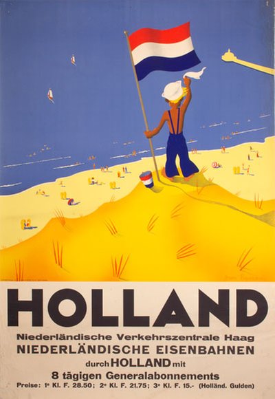 Holland original poster designed by Lavies, Jan (1902-2005)