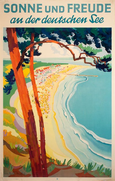 Sonne und Freude an der Deutschen See original poster designed by Axster-Heudtlass, Werner von (1898-1949)